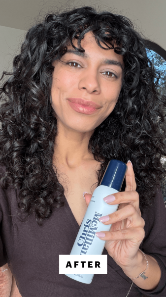 Shipin after applying the Chris McMillan The Hair Mousse